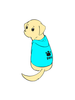 ラブラドールレトリバー（イエロー） ラブラドール,ラブラドールレトリバー,犬,イエラブ,黄ラブ,愛犬,タレ耳のイラスト素材