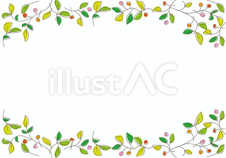 リーフフレームaイラスト No 1038 無料イラストなら イラストac
