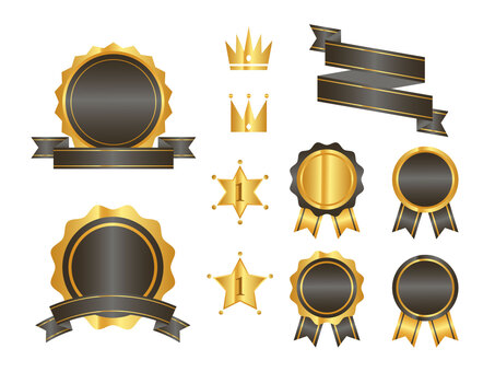 プレミアム・アワード・フレーム10 フレーム,アワード,メダル,あしらい,見出し,小見出し,広告,チラシ,バナー,テンプレートのイラスト素材