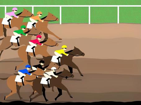 競馬のダートコース 競馬,ギャンブル,サラブレッド,競馬場,ダービー,jra,中央競馬,地方競馬,背景,ダートコースのイラスト素材