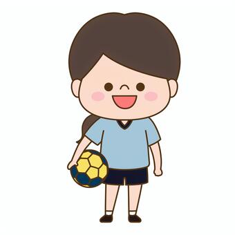 学校部活人物イラスト＜ハンドボール部＞ ハンドボール,スポーツ,部活,選手,人物,クラブ,クラブチーム,プロ,夢,目標のイラスト素材