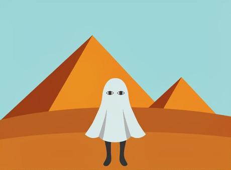 ピラミッドとメジェド様1 メジェド,エジプト,神,ピラミッド,足,砂漠,謎のイラスト素材