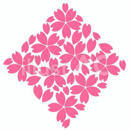 桜 花びら 四角 菱形