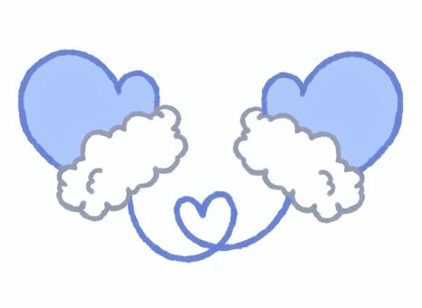青色のもこもこ手袋