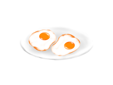 Illustration, fried egg, egg, cuisine, JPG and PNG