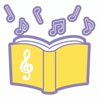 パステルカラーかわいいイラスト楽譜 音楽,音符,教科書,合唱部,楽譜,ノート,シンプル,アイコン,素材,部活のイラスト素材