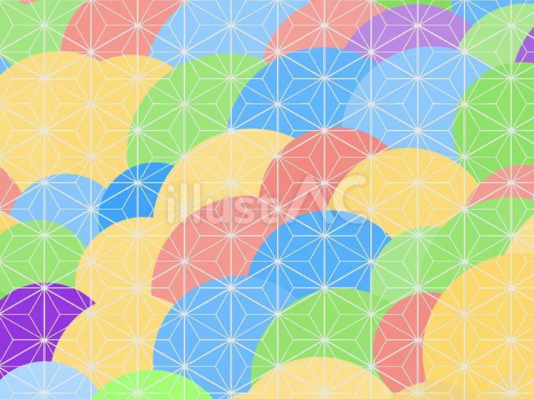 「麻の葉文様」のアレンジ素材_03 麻の葉,模様,柄のイラスト素材