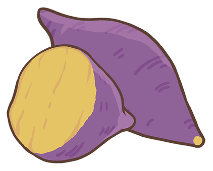 サツマイモ・秋・食べ物 秋,手描き,野菜,旬,アイコン,サツマイモ,芋,スイーツ,ポップ,食べ物のイラスト素材