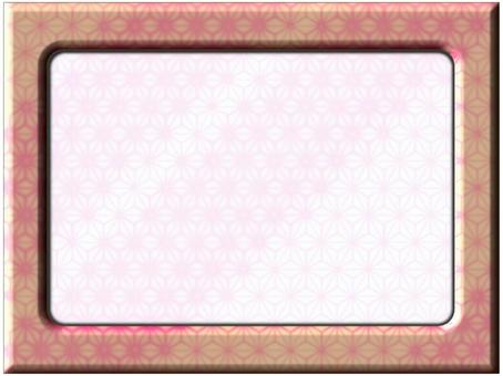 麻の葉のフレ−ム 麻の葉,フレ−ム,ポストカード,柄,パターン,額縁,枠,罫線なし,透け感,和風のイラスト素材