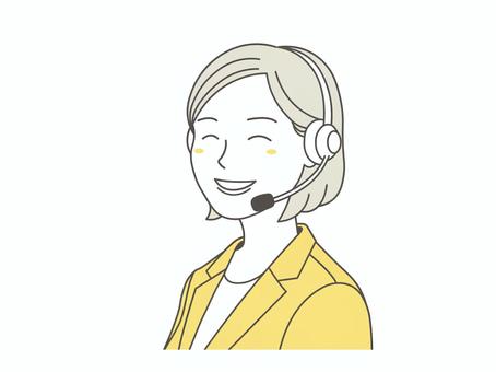 コールセンターの女性1 コールセンターの女性1 コールセンター,女性,ビジネス,人物,オペレーター,ショートカット,ビジネスウーマン,ヘッドセット,案内,サポートセンターのイラスト素材