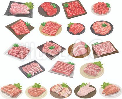 精肉 集合 線なし