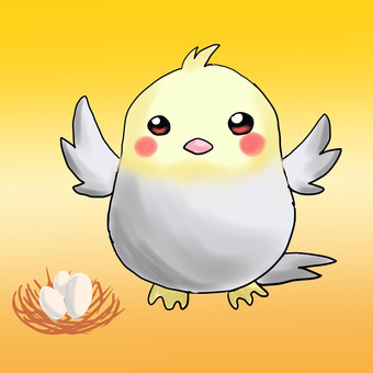 インコ インコ,鳥類,鳥,暖色,かわいいのイラスト素材