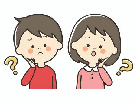 疑問に思うこどもたち 疑問に思うこどもたち わからない,疑問,質問,考える,謎,はてな,迷う,男の子,子供,男子のイラスト素材