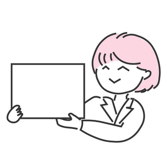 説明をする女性 説明をする女性 女性,人物,仕事のイラスト素材