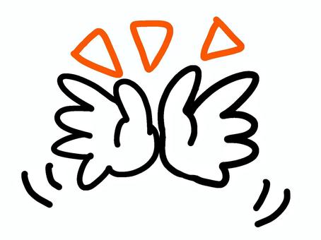 拍手 拍手,手描き,手,いいね,拍手喝采のイラスト素材