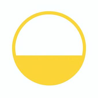 黄色のサークルフレーム