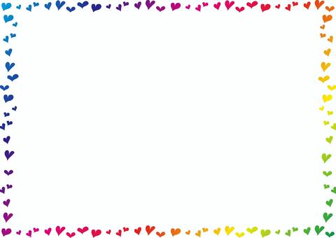 Colorful heart frame, heart, love, love letter, JPG and EPS