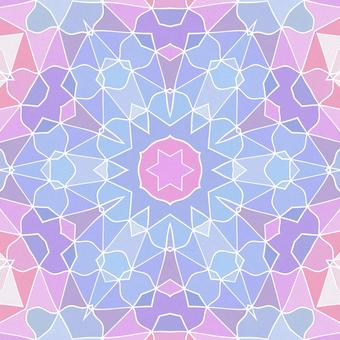 エンボス加工の幾何学な万華鏡 シームレス 左右対称,紙,柄,模様,幾何学,宝石,ステンドグラス,万華鏡,装飾,パターンのイラスト素材