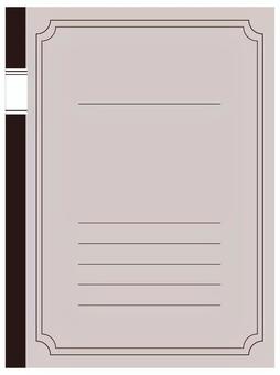 クラシックノートブック表紙（ピンク） ノートブック,表紙,クラシック,レトロ,アンティーク,文房具,ステーショナリー,おしゃれ,シンプル,テンプレートのイラスト素材