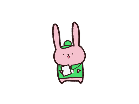 民生委員をするウサギ01 民生委員,ボランティア,福祉,うさぎ,かわいいのイラスト素材
