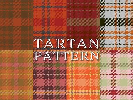 Tartan check seamless pattern set, tartan check, tiny, handle, JPG and AI