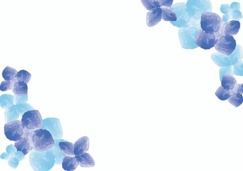 Watercolor style hydrangea frame background, , JPG, PNG and AI