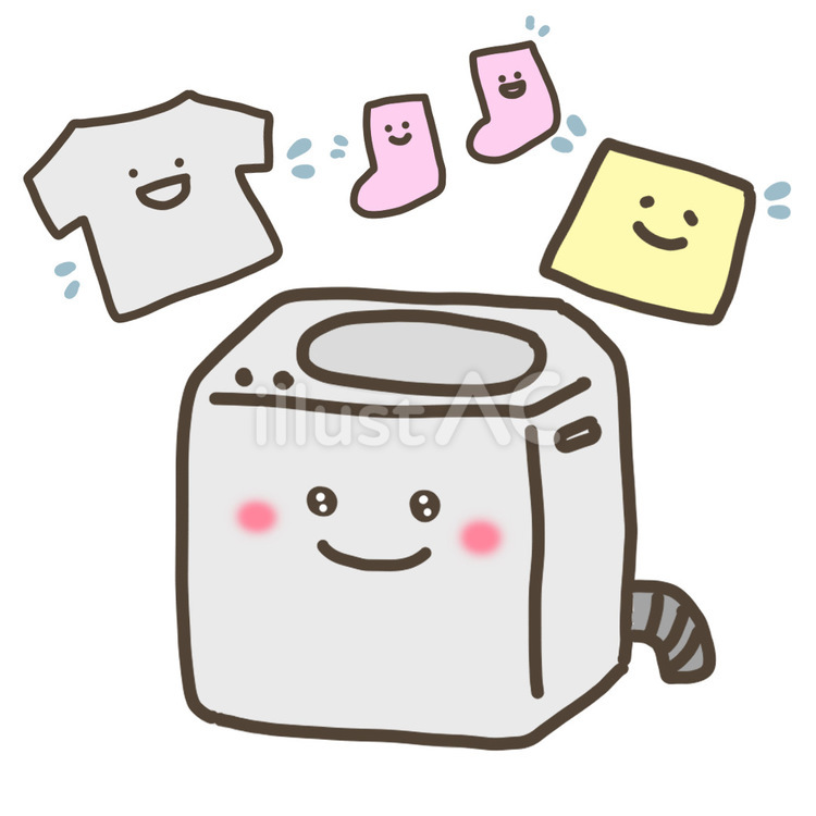 洗濯機 洗濯,洗濯機,家電のイラスト素材