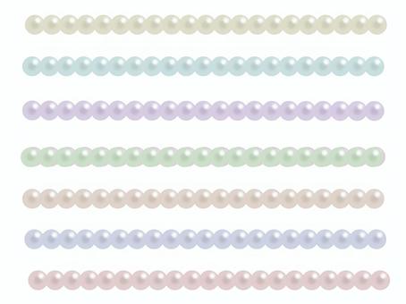 7 kinds of pearl line pastel, JPG and PNG 7 kinds of pearl line pastel, gem, pearl, pastel, JPG and PNG