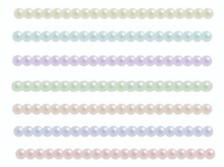 7 kinds of pearl line pastel, gem, pearl, pearl, JPG and PNG