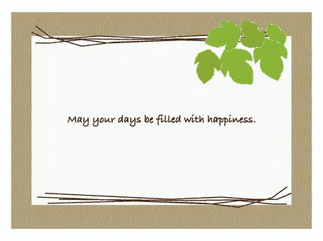 Message card _ leaf 4, tiny, card, notes, JPG, PNG and AI