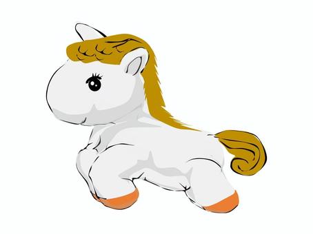 癒し系:うまのぬいぐるみキャラクター うま,ぬいぐるみ,おもちゃ,動物,キャラクター,ぬくもり,布,癒しのイラスト素材