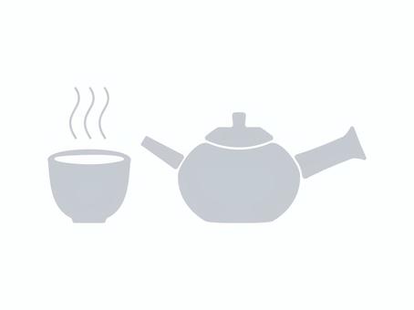 Illustration, teapot, hot water, bowl, 