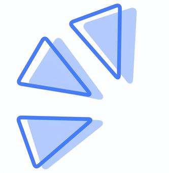 ポイント・気づき・マーク ポイント・気づき・マーク 漫符,符号,マーク,ポイント,アイコン,三角,青,ズラシのイラスト素材