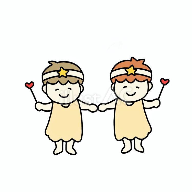 双子座　 双子座,星座,12星座のイラスト素材