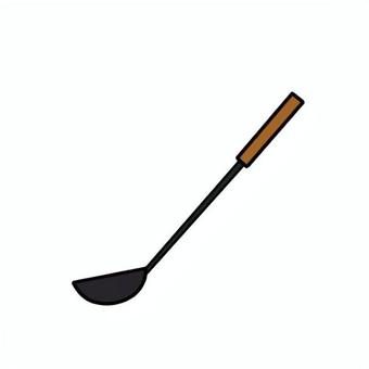 おたま おたま,お玉杓子,鉄勺,中華料理,調理器具,シンプル,手描き,手書き,イラスト,カットのイラスト素材