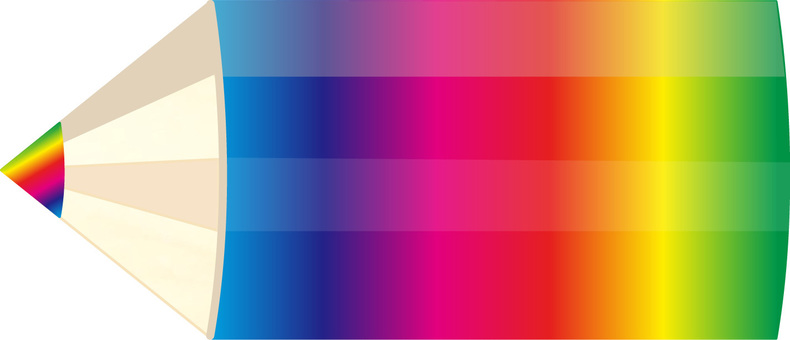 Illustration, colored pencil, rainbow-colored, pencil, 