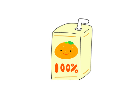 オレンジジュース オレンジジュース,果物,飲み物,紙パック,ストロー,１００％,果汁のイラスト素材