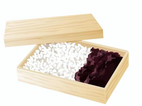 ぼためし（折詰） ぼためし,料理,食べ物,あんこ,餅米,折詰のイラスト素材