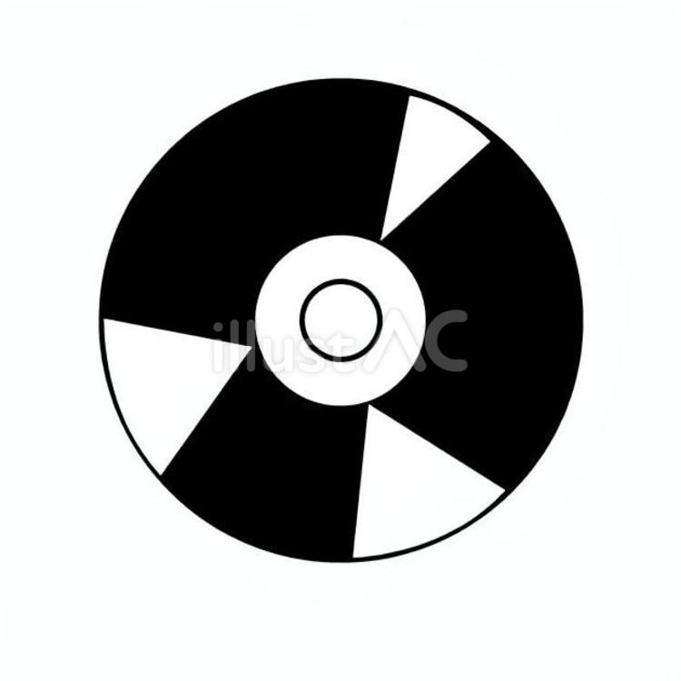 CDアイコン_黒 cd,ディスク,dvdのイラスト素材
