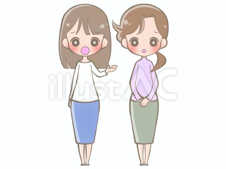 全身-女性-紹介-悲しい201110 女性,悲しい,紹介のイラスト素材