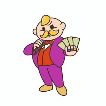 お金持ち社長 社長,男性,スーツ,経営者,人物のイラスト素材
