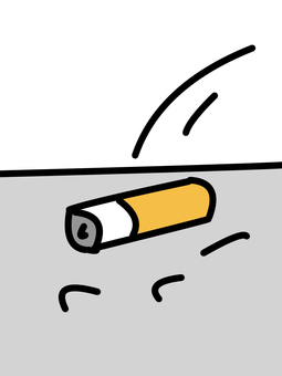 Illustration, tobacco, littering, throw away, 