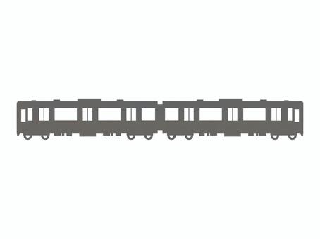 電車のシルエット 電車のシルエット シルエット,乗り物,電車,列車,車両のイラスト素材