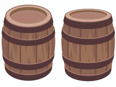 古びた樽のシンプルイラスト 洋樽,樽,木,ワイン,ウィスキー樽,ビール樽,熟成,貯蔵,レトロ,ビンテージのイラスト素材