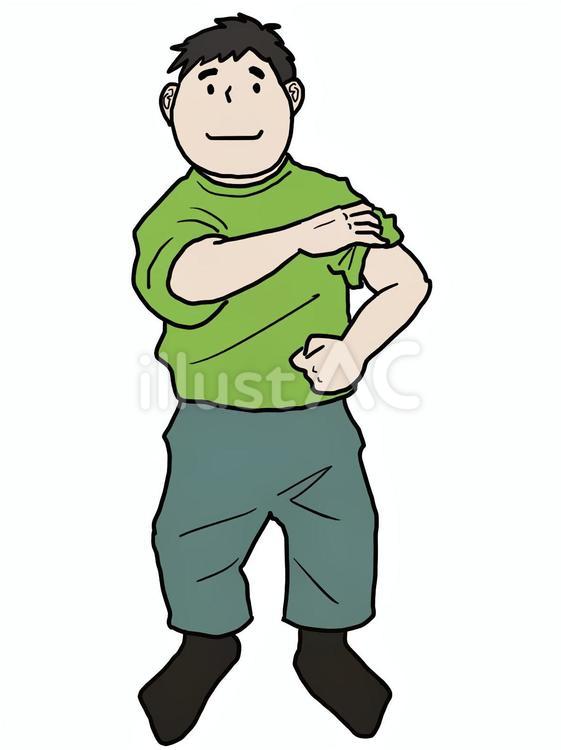 うでまくりする男 男性,成人,うでまくりのイラスト素材