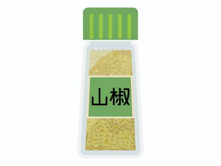 山椒 山椒,さんしょう,粉山椒,スパイス,調味料,香辛料,料理,調理,キッチン,瓶のイラスト素材