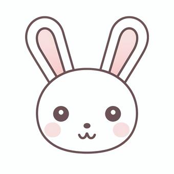 可愛い兎のシンプルなイラスト
