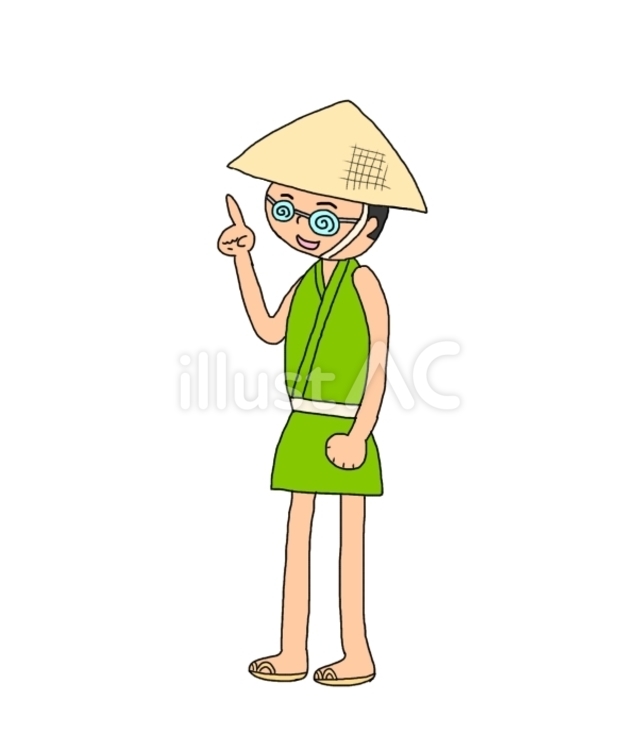 眼鏡をかけた百姓 百姓,農民,農家のイラスト素材