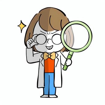 Illustration, magnifying glass, teach, mr, 