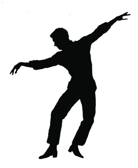 タップダンスをする男性のシルエット タップダンス,踊り,舞,習い事,発表会,リズム,男性,運動,エクササイズのイラスト素材
